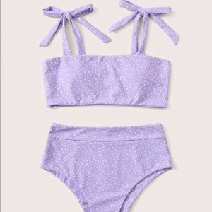 Polka dot high waist bikini